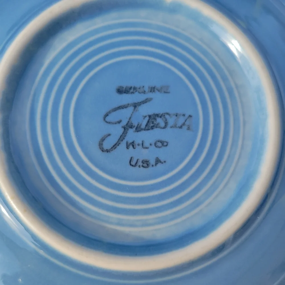 Fiesta Periwinkle Small Plates (2) Post 86 Fiestaware Bread Salad Dessert GUC